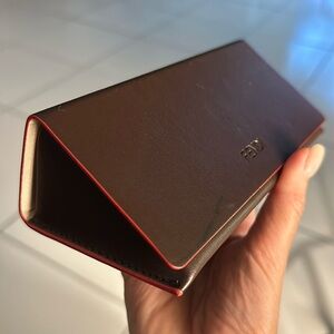 FENDI brown SUNGLASSES EYEGLASSES CASE with 100% AUTHENTIC FENDI CARD